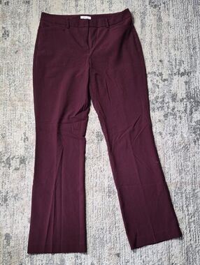 New York & Company Women's Boot Cut Pants in Burgundy Tall Size 10 Trousers
